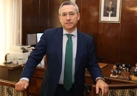 El presidente de la Audiencia Provincial de Segovia, Jesús Martínez Puras, en su despacho.