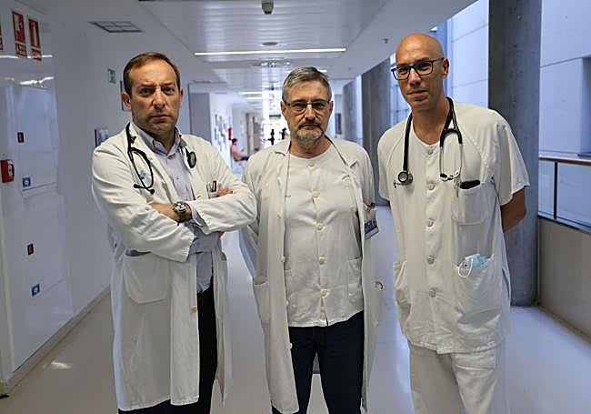 Los especialistas de la Unidad de Riesgo Vascular del Río Hortega, en dependencias del hospital.