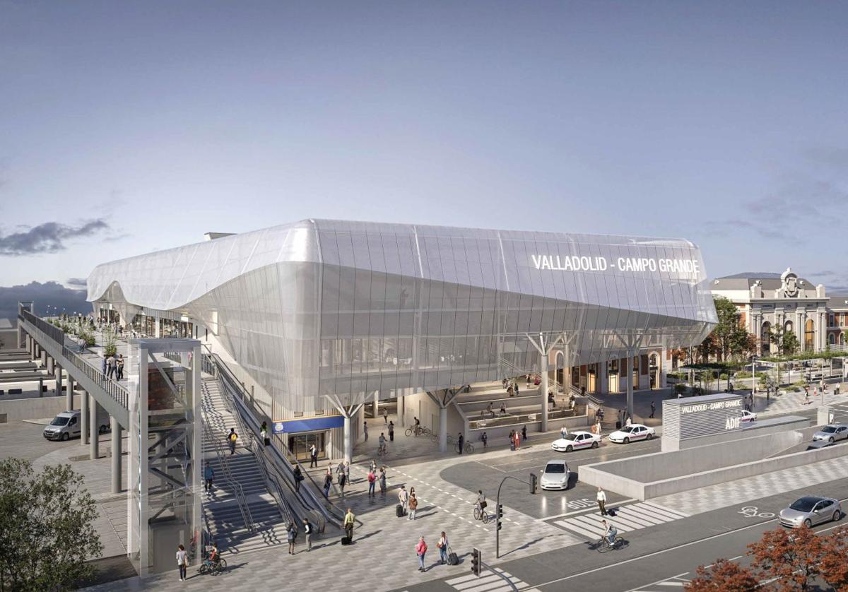 Infografía de la futura estación de trenes de Valladolid.