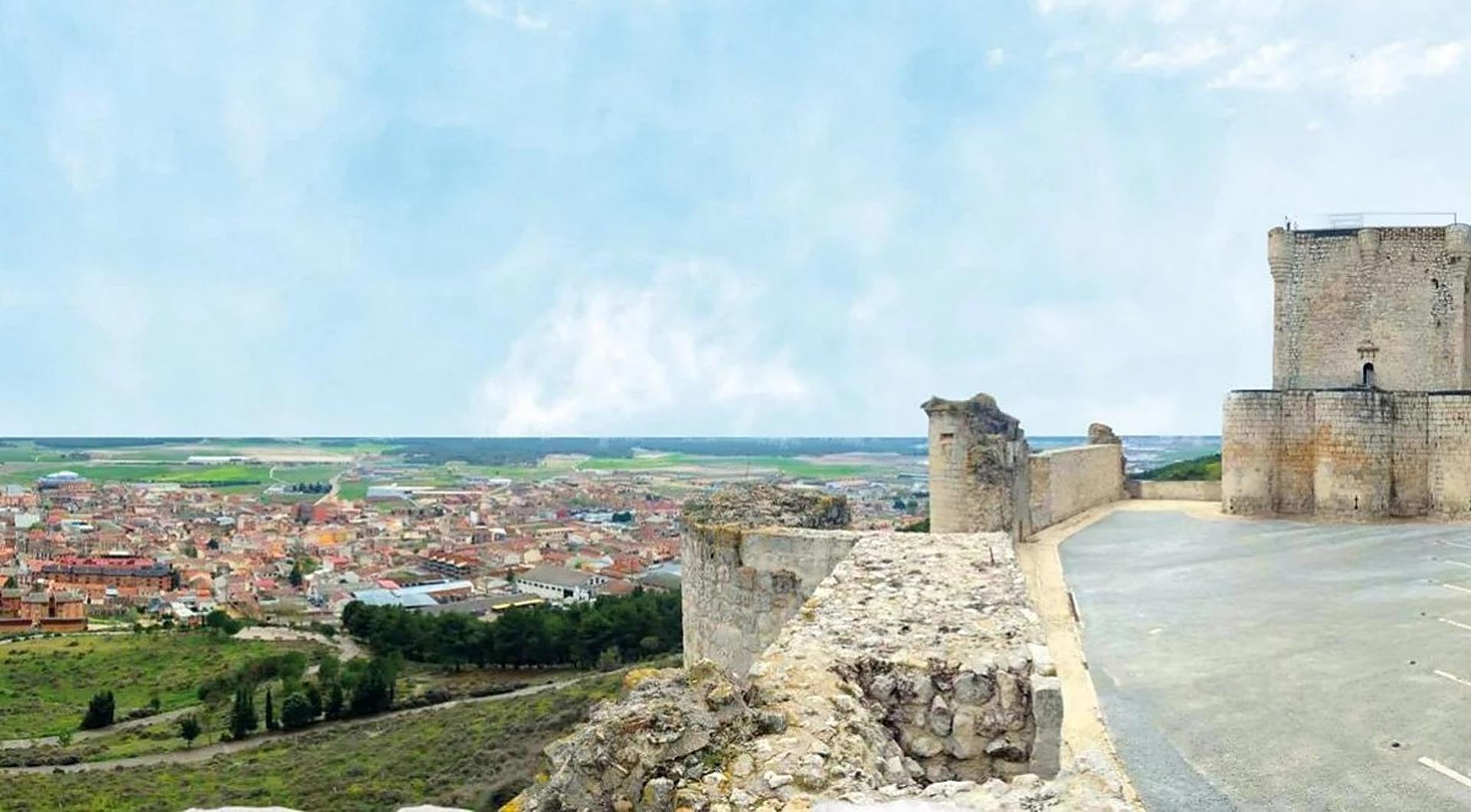 Panorámica de Íscar desde el castillo.