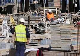Trabajadores de la construcción.