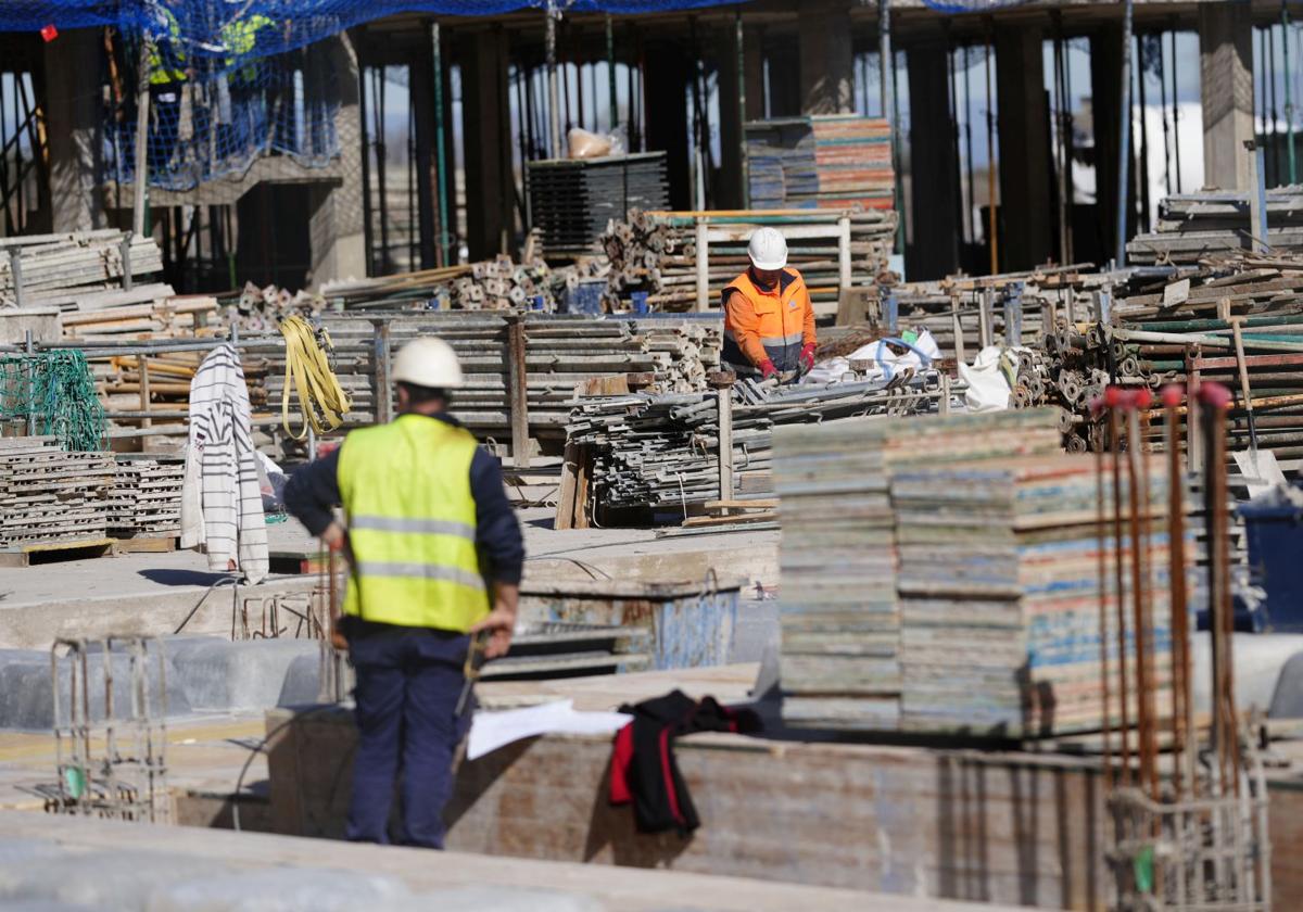 Trabajadores de la construcción.