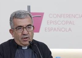 El presidente de la Conferencia Episcopal Española y arzobispo de Valladolid, Luis Argüello, este jueves.