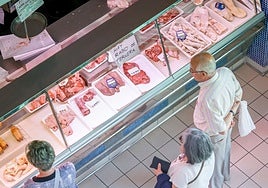 Puesto del mercado de Las Delicias.