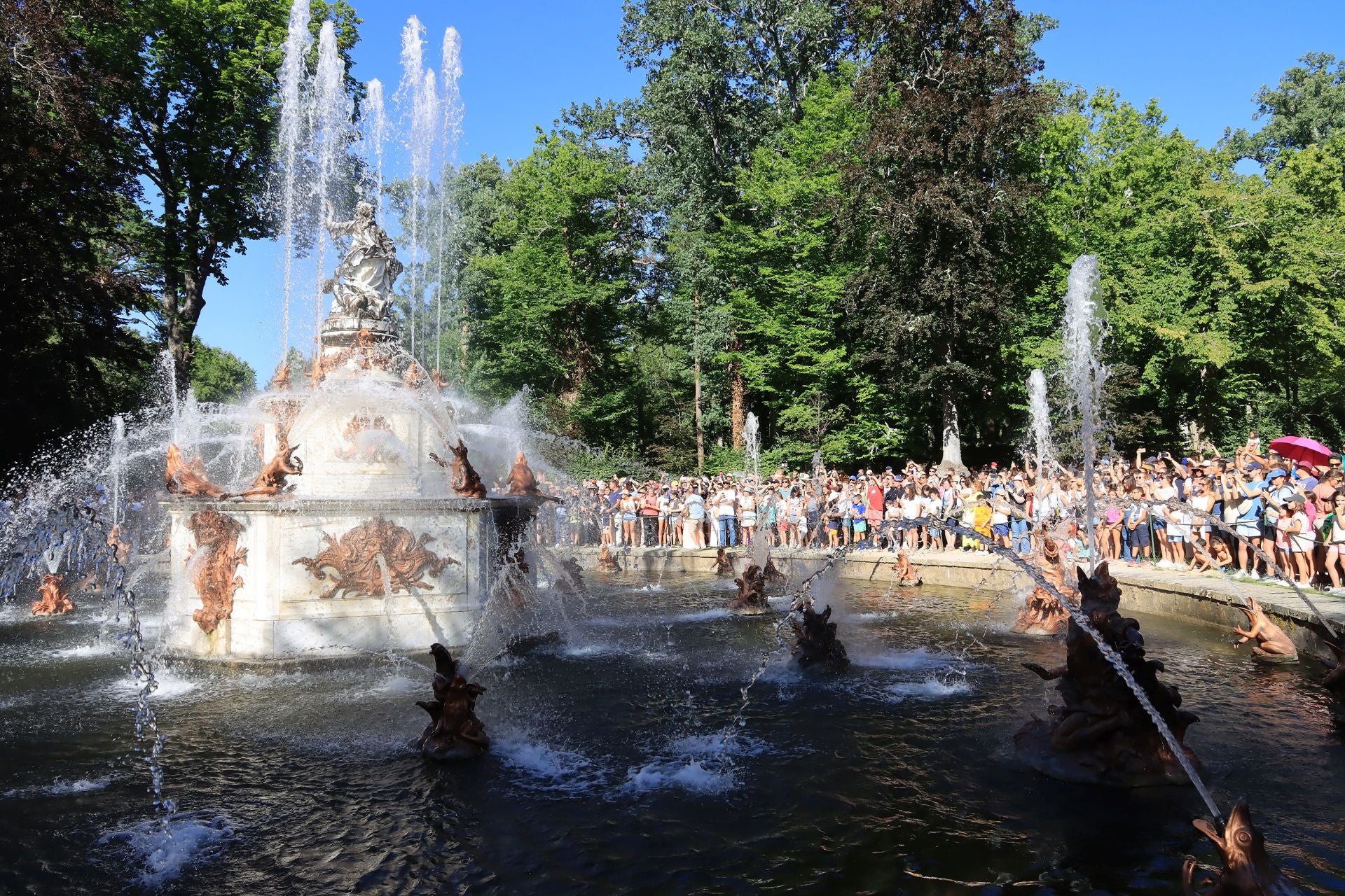 Fotos del espectáculo de las fuentes de La Granja de San Ildefonso