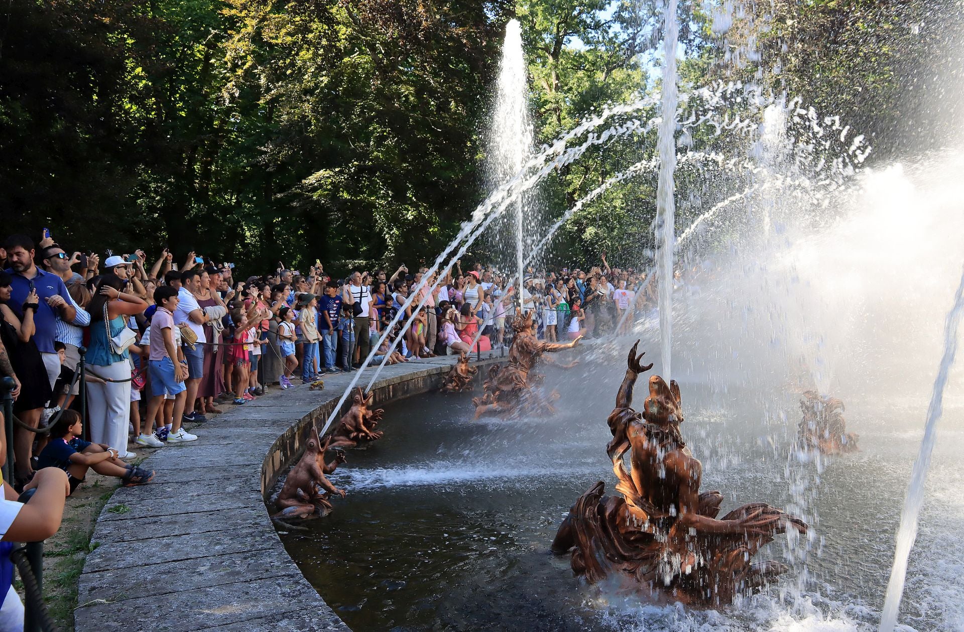 Fotos del espectáculo de las fuentes de La Granja de San Ildefonso