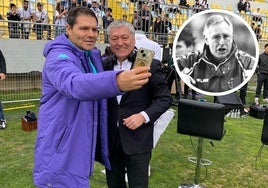 Alberto y el Pato Yáñez, el pasado miércoles. En miniatura, Vicente Cantatore en Zorrilla.