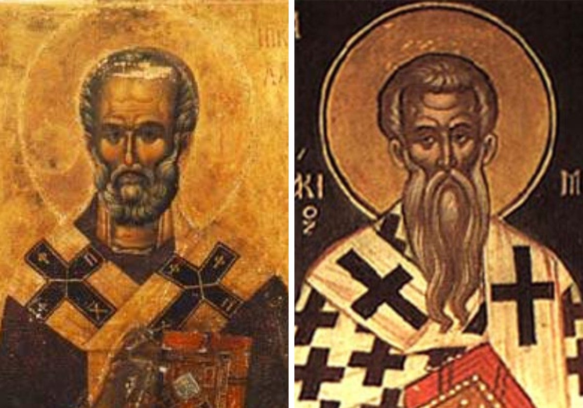 San Víctor I papa y San Acacio de Mileto.