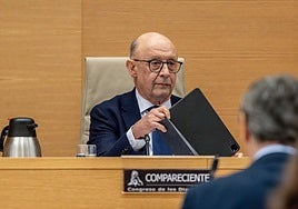 El exministro de Hacienda y Función Pública, Montoro.