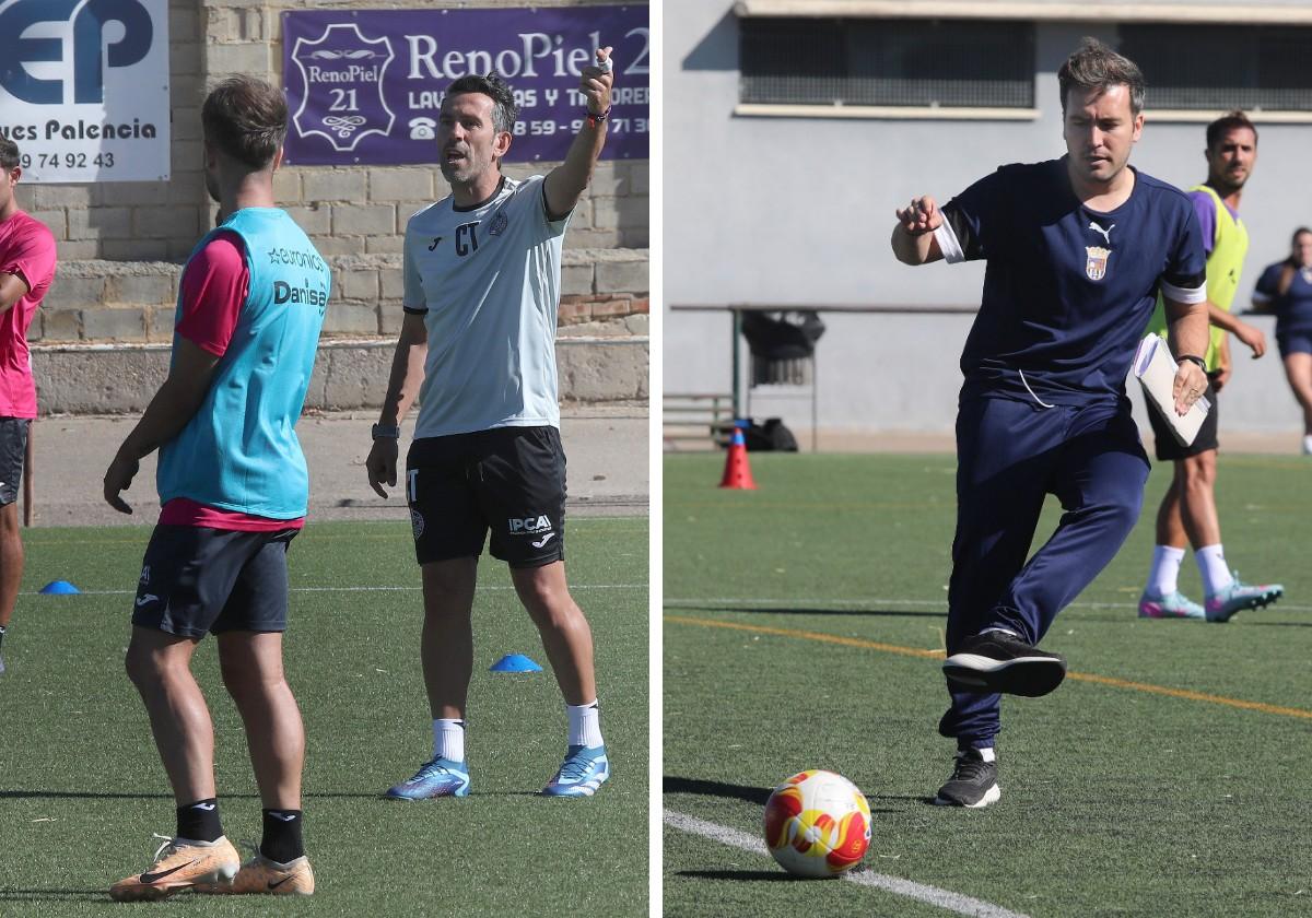 Chuchi Jorques y Marchena dirigen su primer entrenamiento de pretemporada del Palencia Cristo y Palencia CF este lunes.
