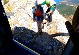 Rescate del montañero en la provincia de León.