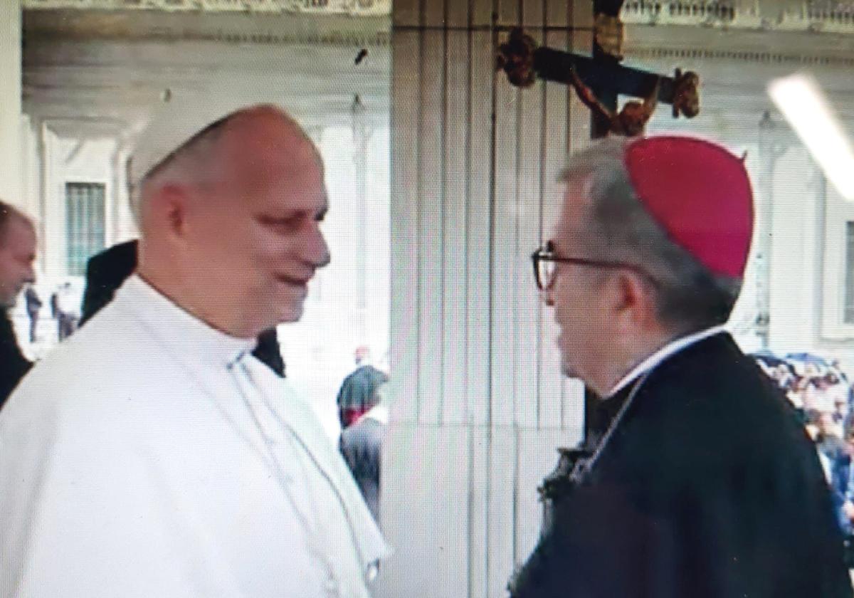 El encuentro entre el Papa León XIV y el arzobispo Luis Argüello.