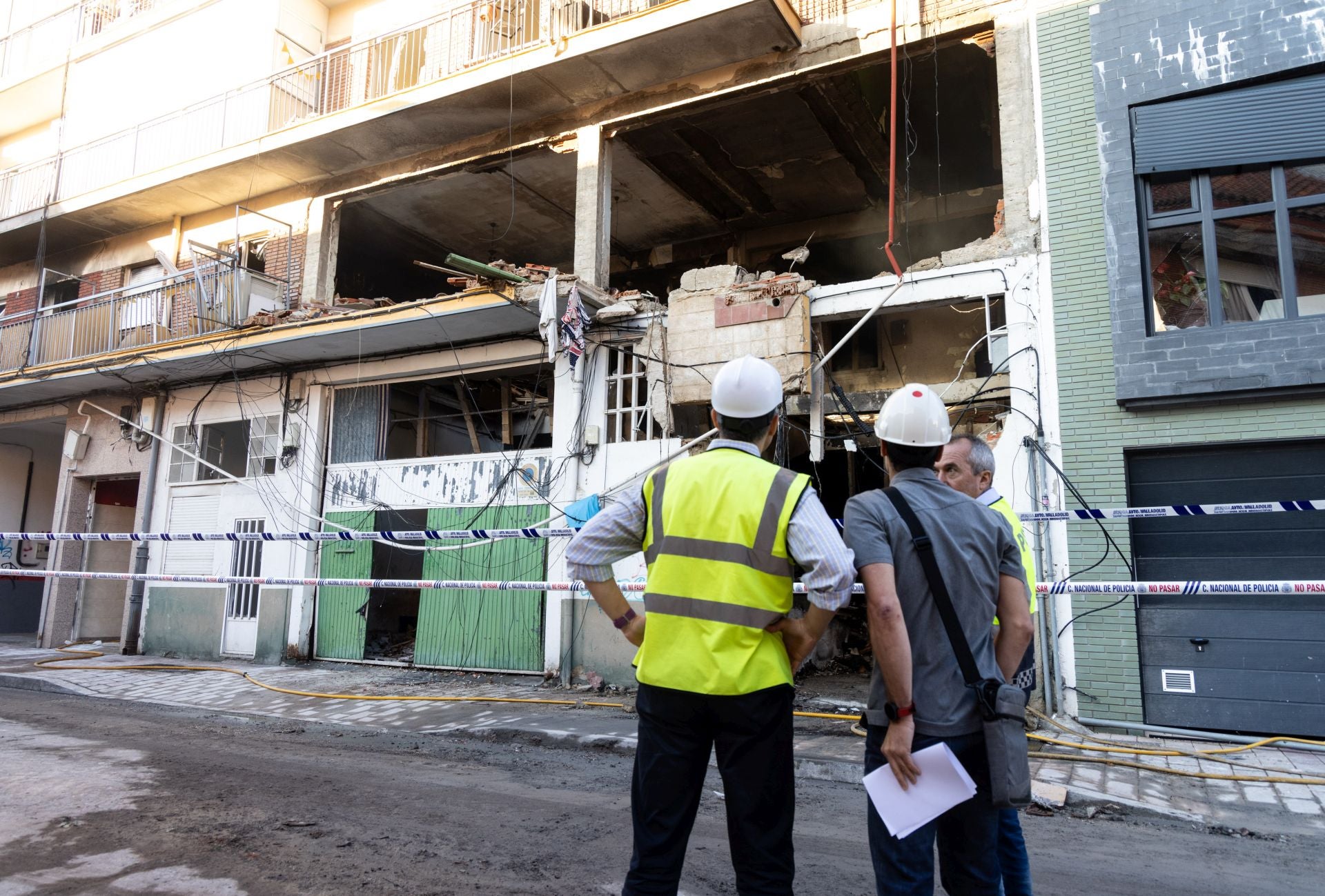 El edificio de Goya la mañana siguiente de la explosión.