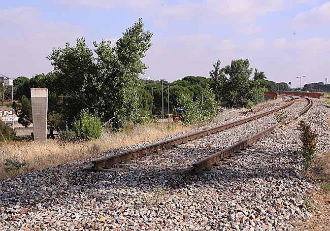 A la izquierda asoma el último de los pilares de hormigón que llevará el viaducto de los Tramposos hasta el túnel de San Cristóbal.