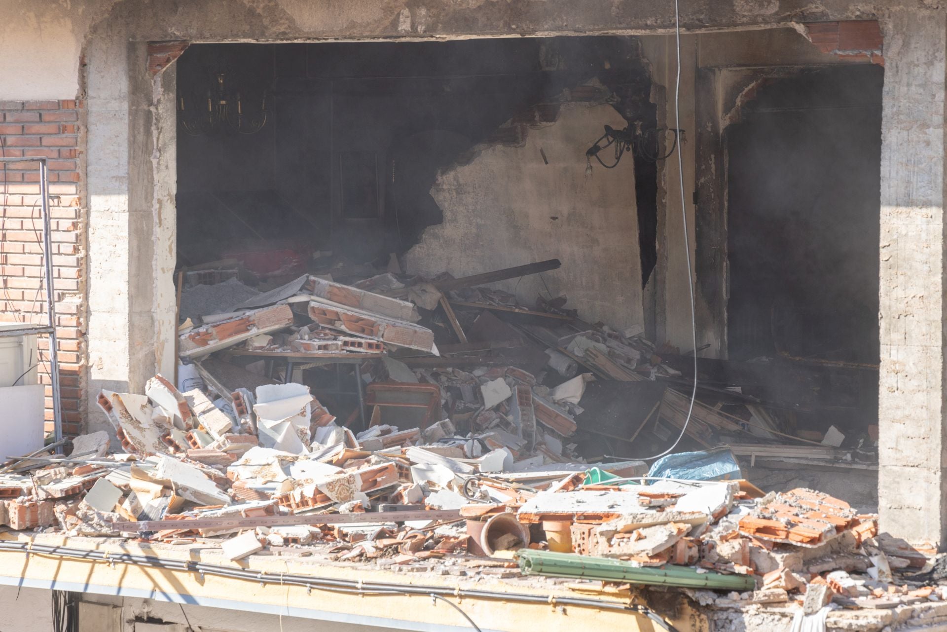El edificio de Goya la mañana siguiente de la explosión.