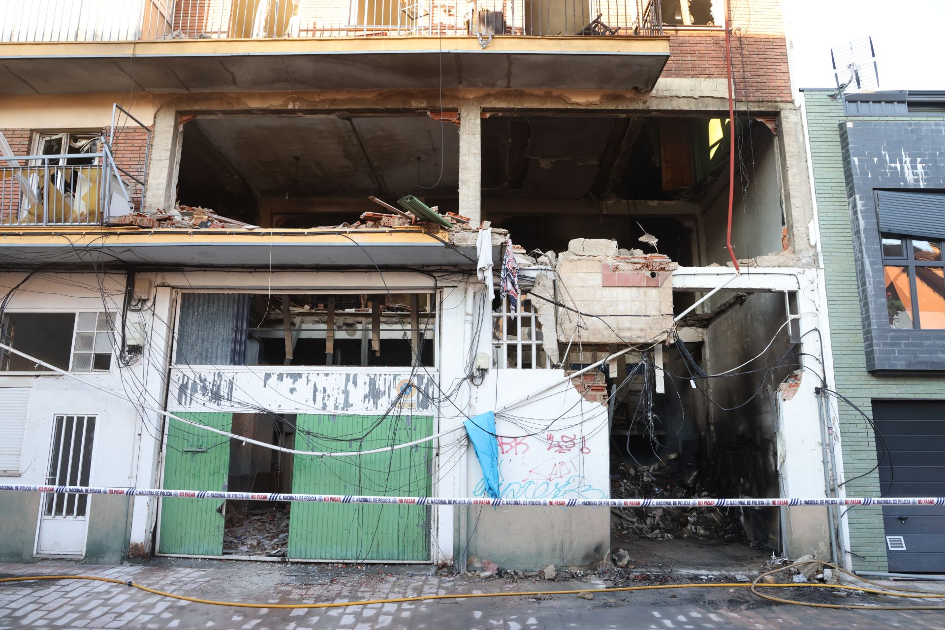 El edificio de Goya la mañana siguiente de la explosión.