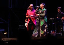 Camela, durante un concierto.