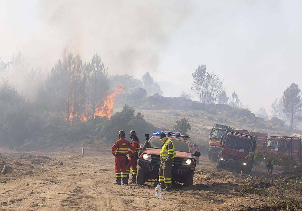Incendio declarado hace unos días en Ávila.