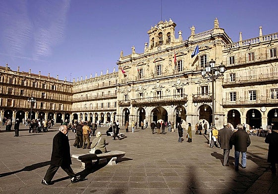 Imagen de archivo de la Plaza Mayor de Salamanca.