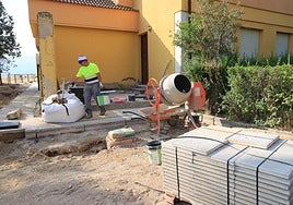 Inicio de las obras que se van a ejecutar en los próximas semanas en el colegio Eresma de Segovia.