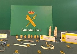 Efectos intervenidos por la Guardia Civil durante la operación Marfise.