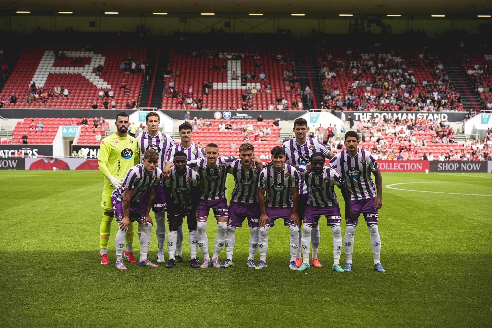 El once titular del Real Valladolid ante el Bristol City.