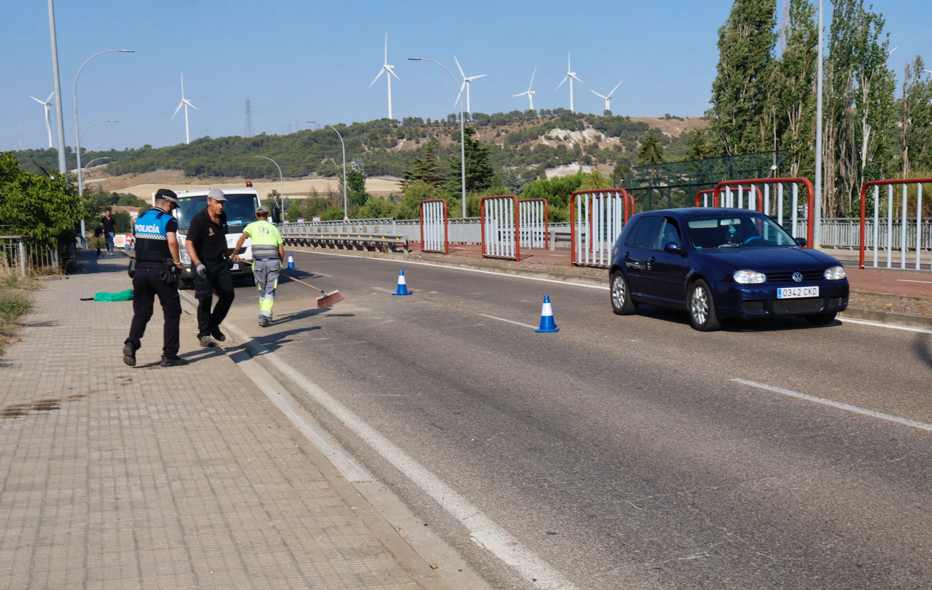 Imágenes tras el accidente en la pasarela de Francisco Vighi