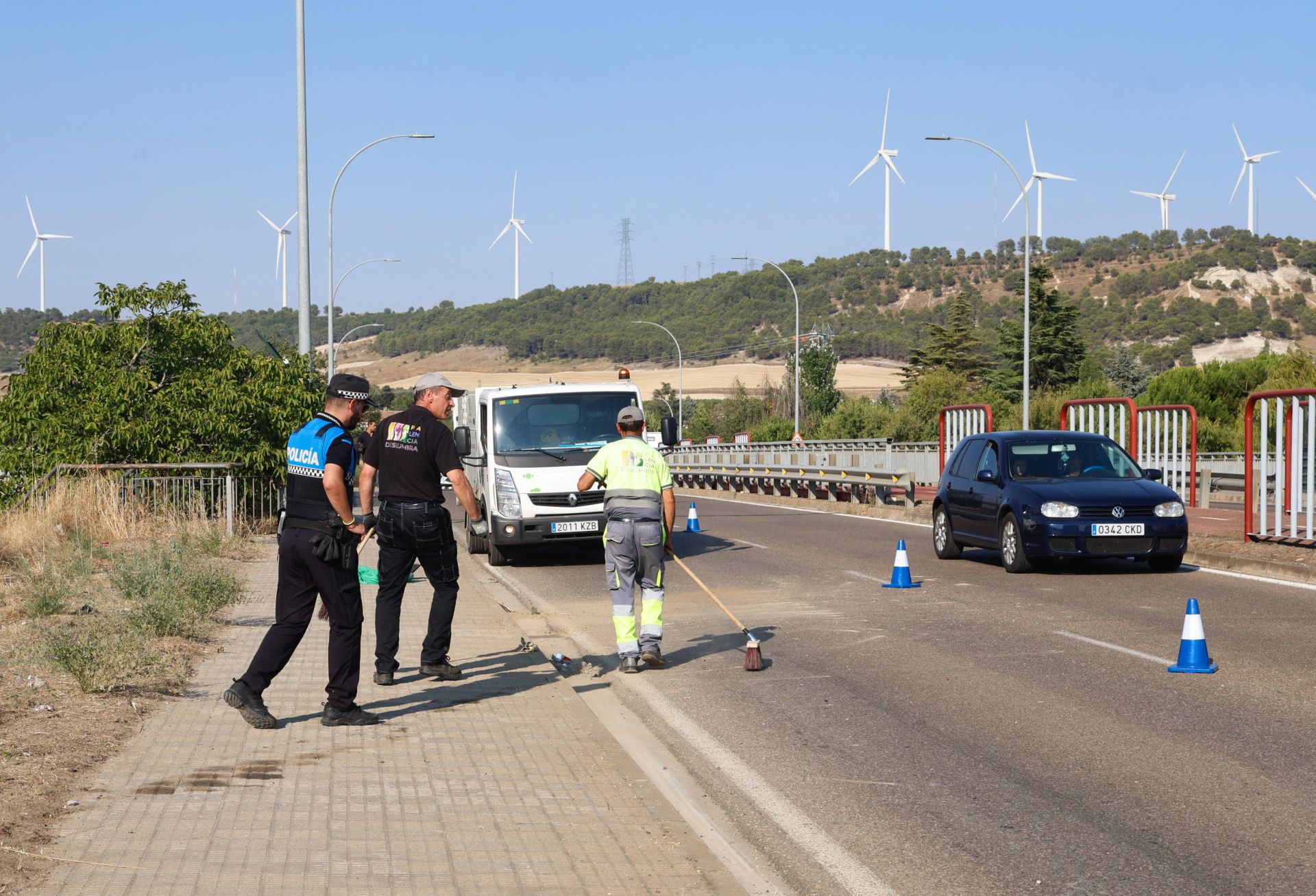 Imágenes tras el accidente en la pasarela de Francisco Vighi