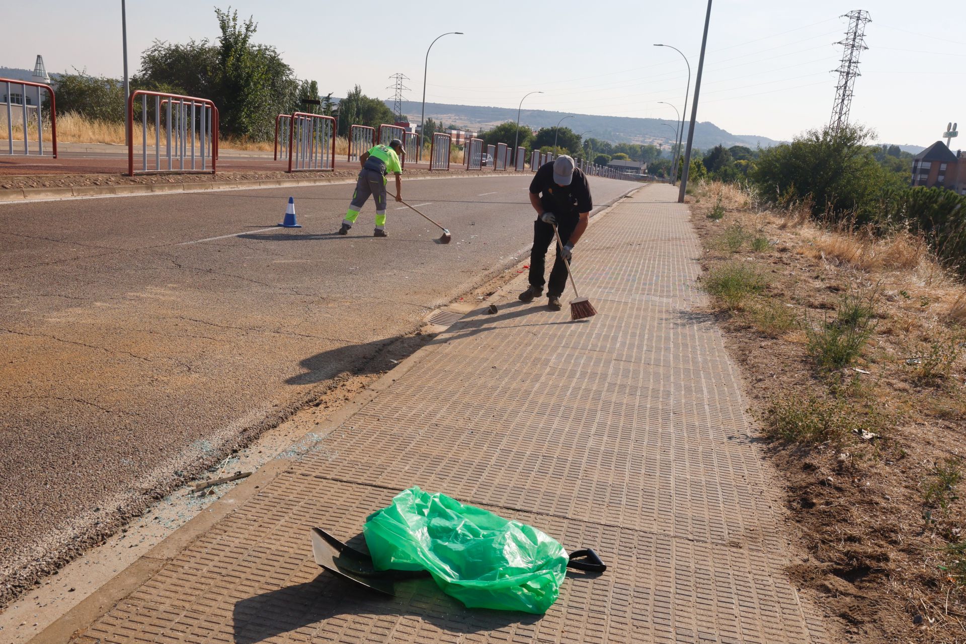 Imágenes tras el accidente en la pasarela de Francisco Vighi