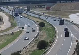 Imagen de circulación de la DGT de la zona más cercan a los accidentes de la A-6.