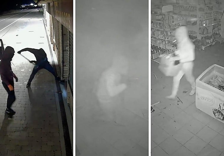 Secuencia del robo en el estanco de Estépar.