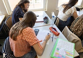 Alumnos de Bachillerato del instituto SAFA Grial de Valladolid.