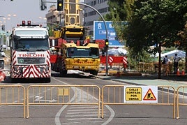Tramo cortado de la Avenida Juan Carlos I