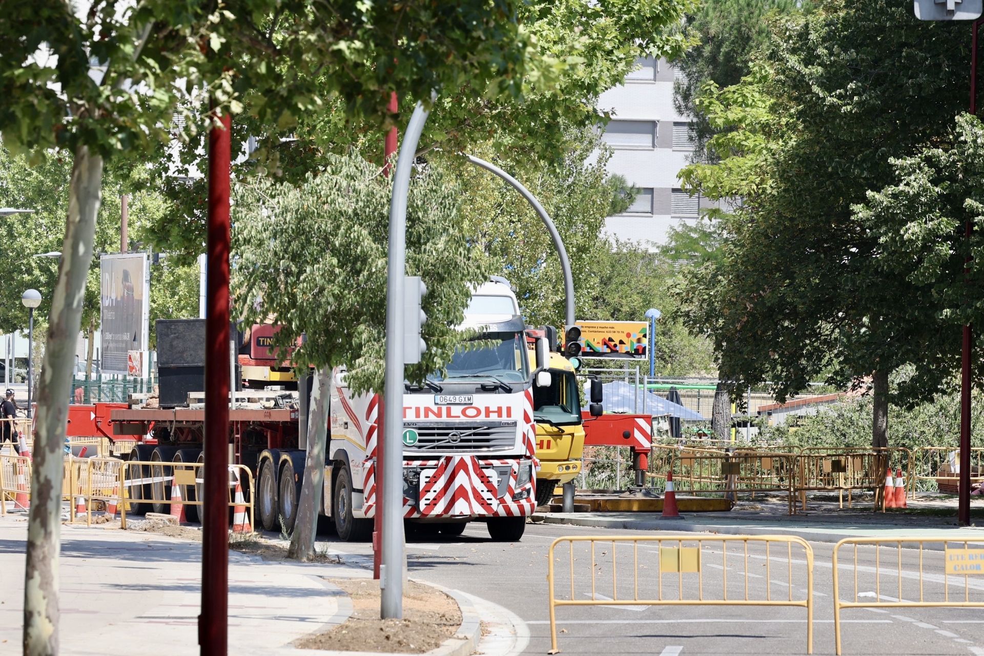Obras en uno de los tramos de la avenida Juan Carlos I.