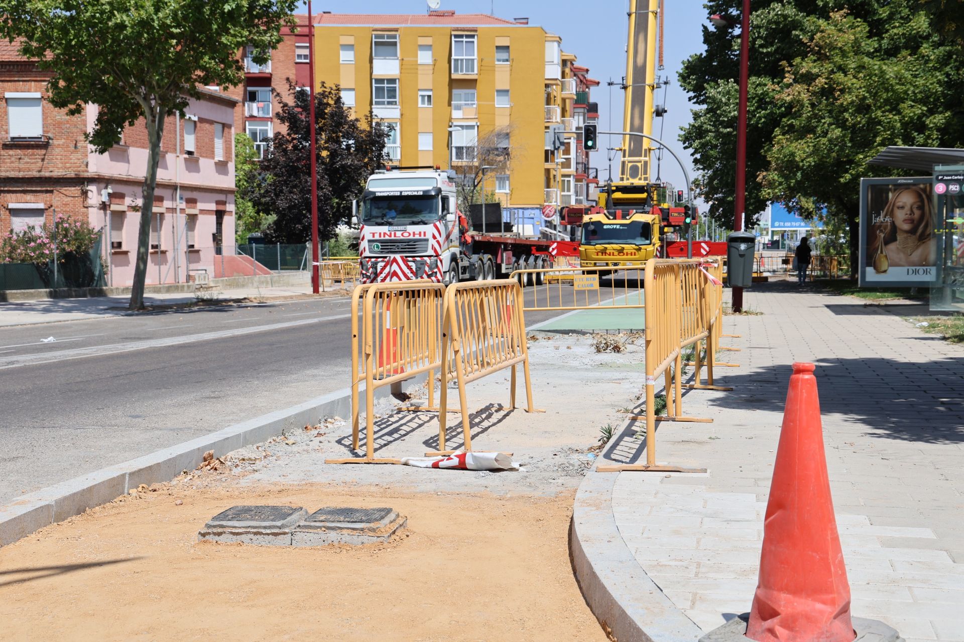 Obras en uno de los tramos de la avenida Juan Carlos I.