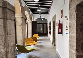 Extintor en la Casa de la Lectura de Segovia.