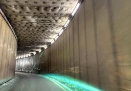 Iluminación actual en el túnel de Daniel del Olmo.