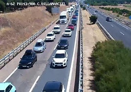 Retenciones a la altura de Villamarciel este mediodía.