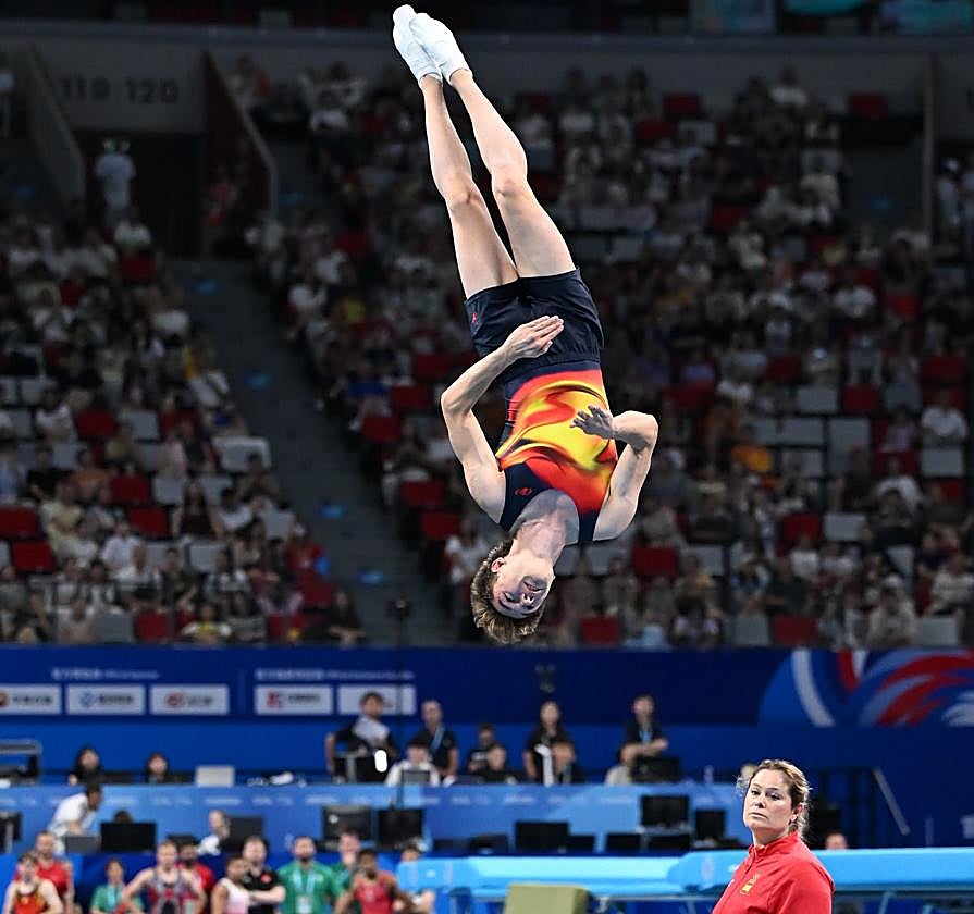 Carlos del Ser, en pleno ejercicio.