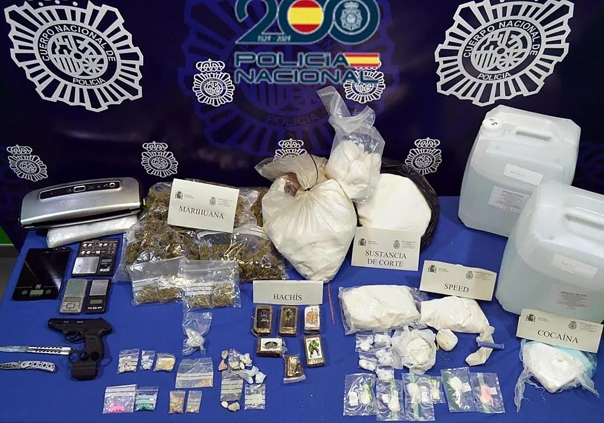 Droga incautada tras la operación 'Almendro' en Valladolid.