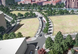 Infografía del túnel para coches que uniría la calle Hípica (Paseo de Zorrilla) con Ciudad de la Comunicación.