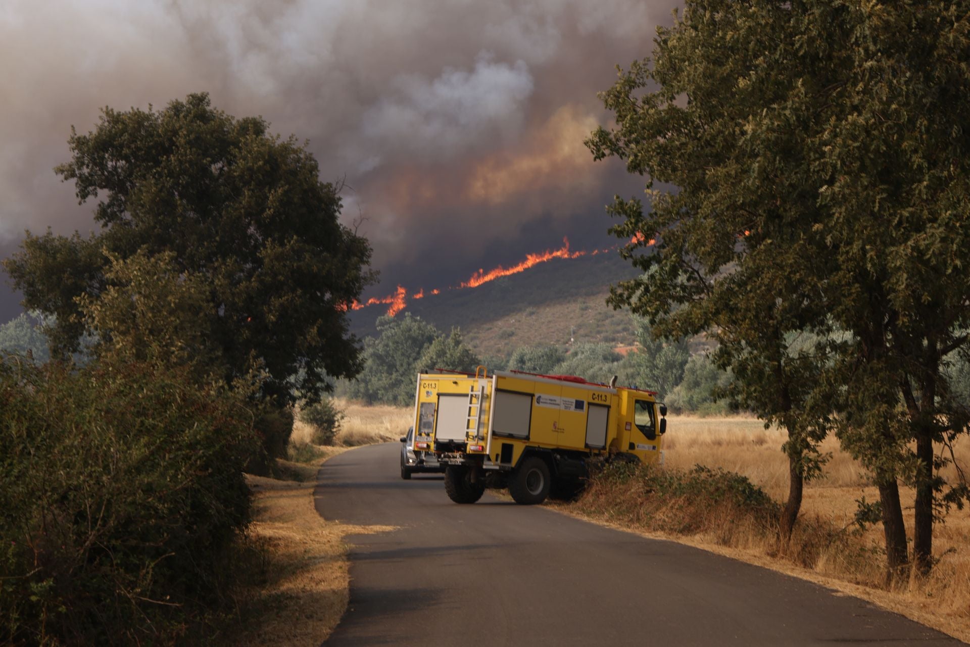 El incendio de Congosta, en imágenes