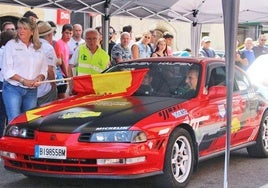 Los hermanos, Ángel y Antonio Represa, con su Honda Prelude de 1992, en el Rallye Montaña Palentina.