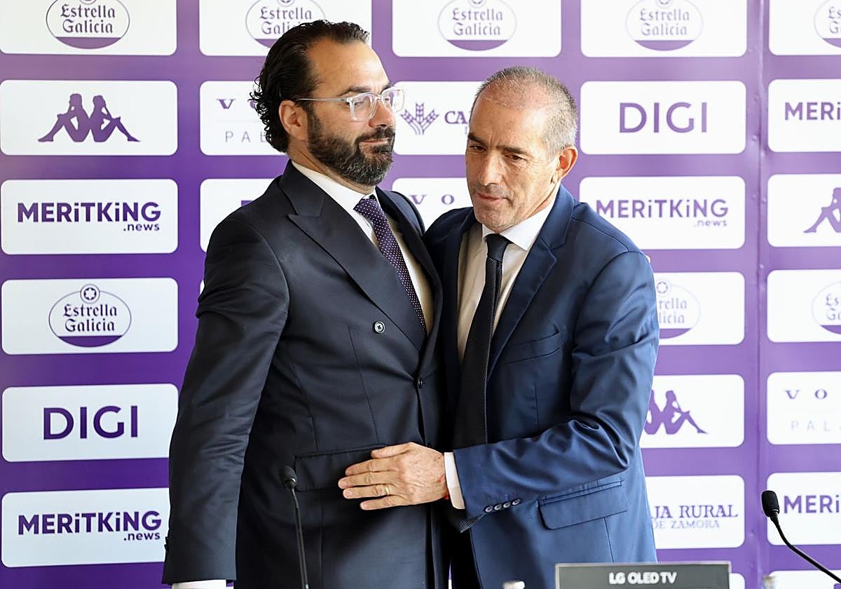 Orta y Almada, en la presentación del técnico.