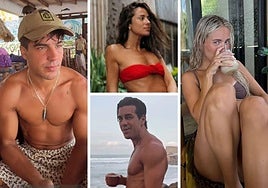 Óscar y Mario Casas junto a sus parejas, Melyssa Pinto y Ana Mena en El Salvador.