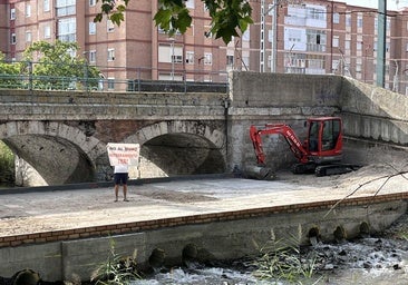 La Plataforma por el Soterramiento carga contra el «atentado» de las obras sobre el Esgueva en Valladolid