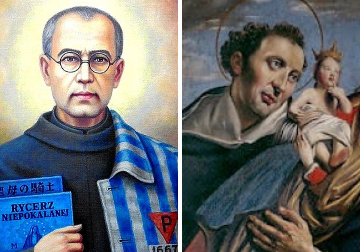 San Maximiliano Kolbe y San Alfredo de Hildeseheim.