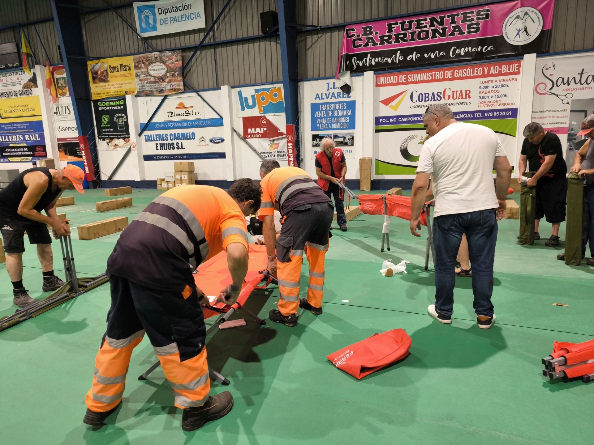 Guardo acoge a evacuados por los incendios