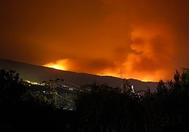 Incendio en la localidad cacereña de Jarilla que amenaza con un nuevo frente en Salamanca.