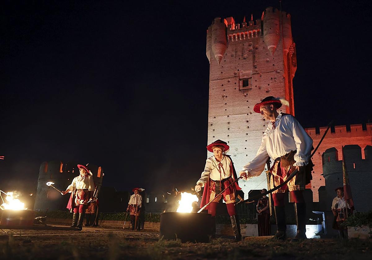 Recreación de la quema de Medina del Campo en la Semana Renacentista